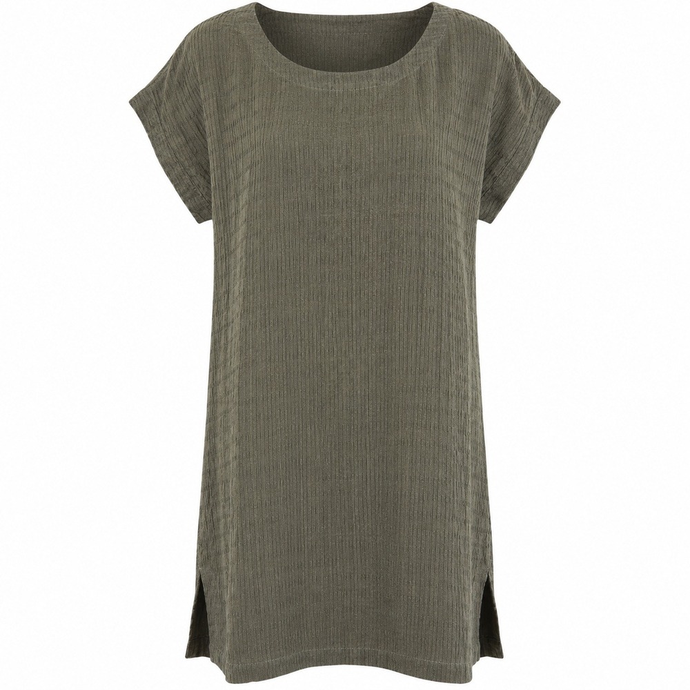 Soft Surroundings Shift Dress Womens PXS Olive‎ Green Good Linen Blend NWT